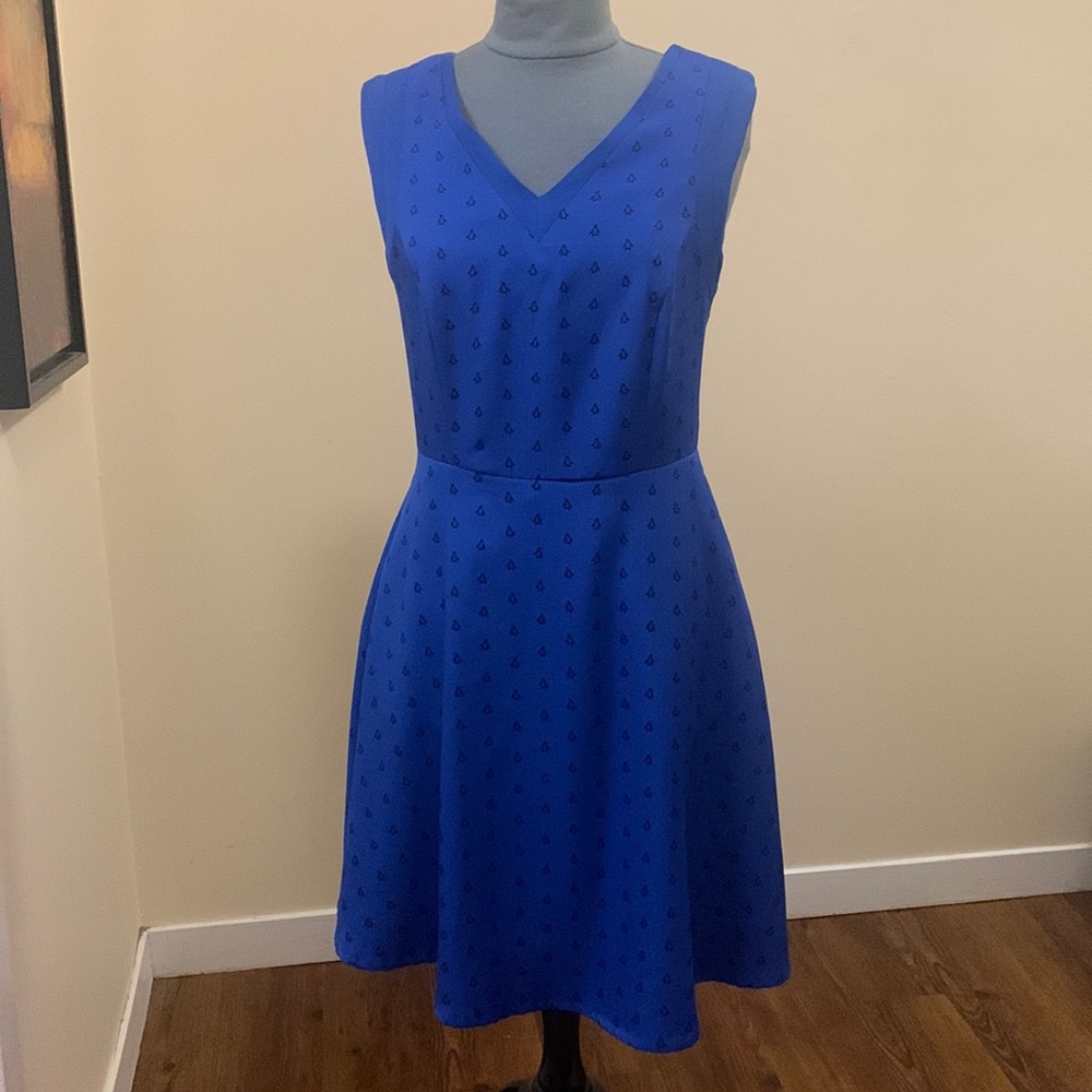 New Modcloth Fever London Royal  Blue Penguin Novelty Dress